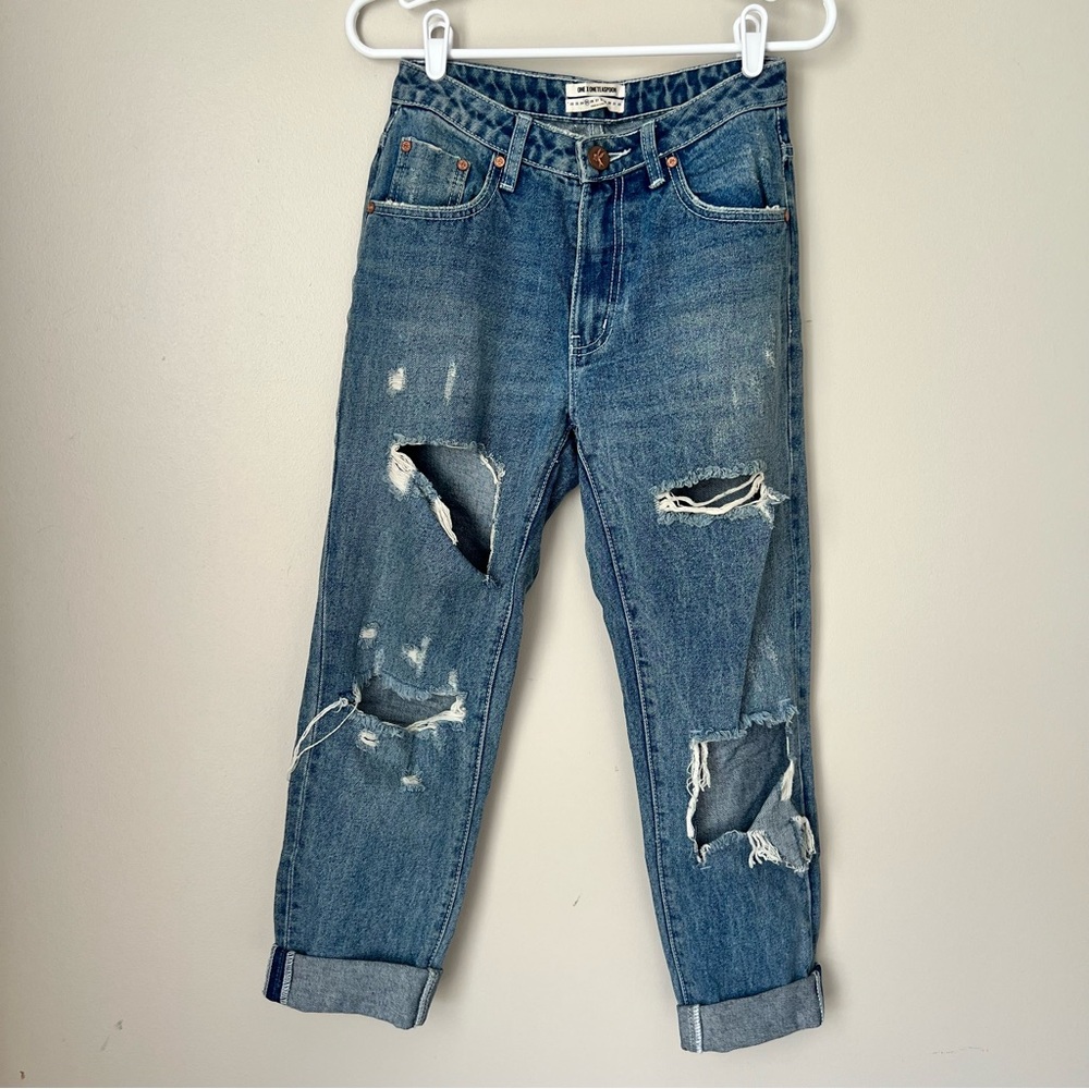 One X OneTeaspoon Women’s Distressed Cropped Jeans Size 25